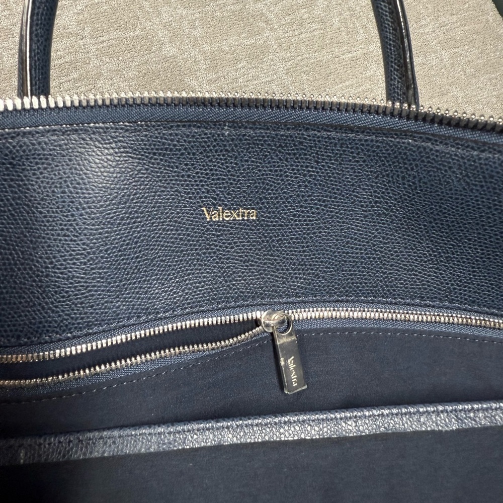 Valextra MyLogo Bowling Bag Blue - Picture 13 of 16